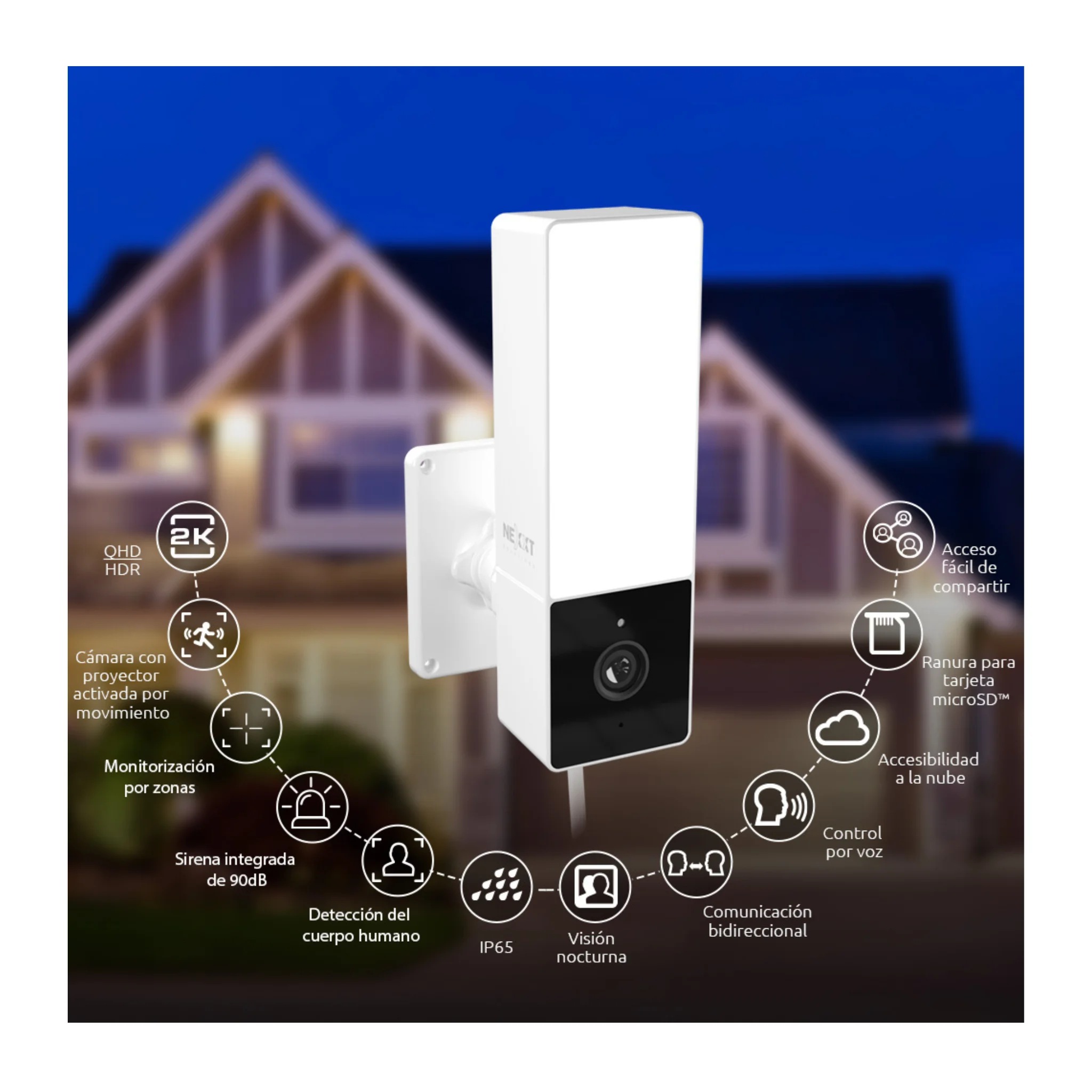 Nexxt Cámara Wi-Fi Con Proyector - NHC-F410 - Imagen 4