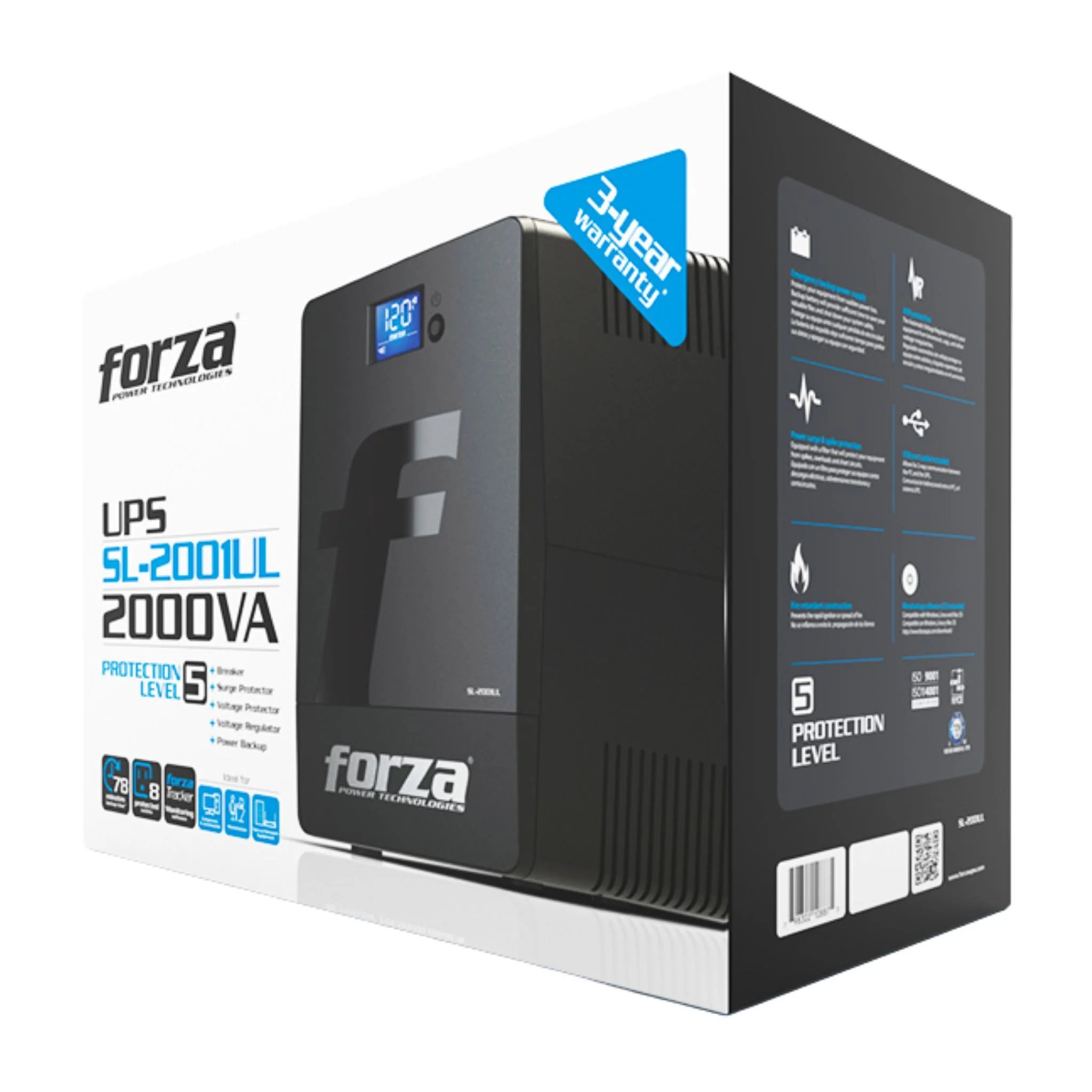 Forza UPS Interactive SL-2001UL 2000VA 1200W - Imagen 5