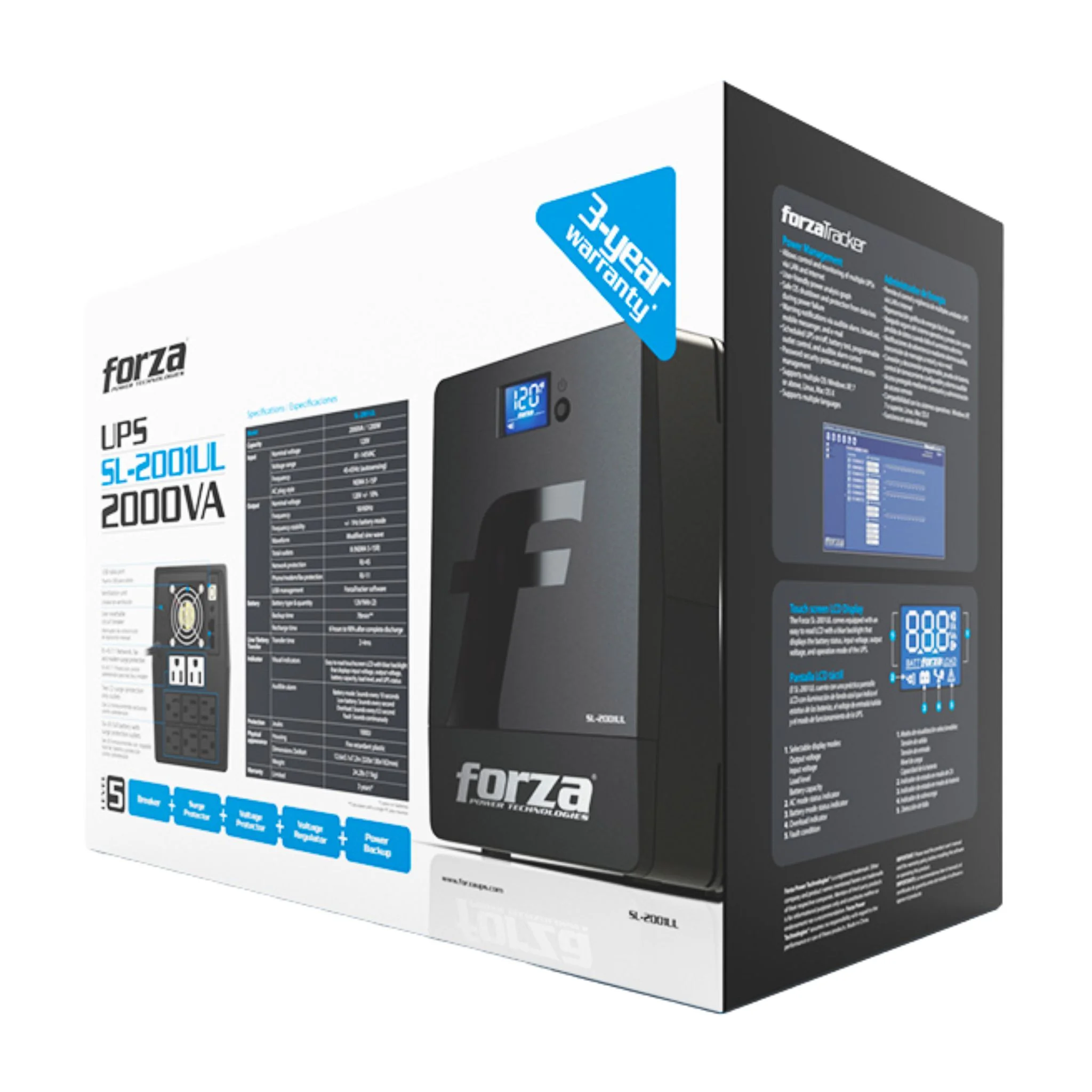 Forza UPS Interactive SL-2001UL 2000VA 1200W - Imagen 6